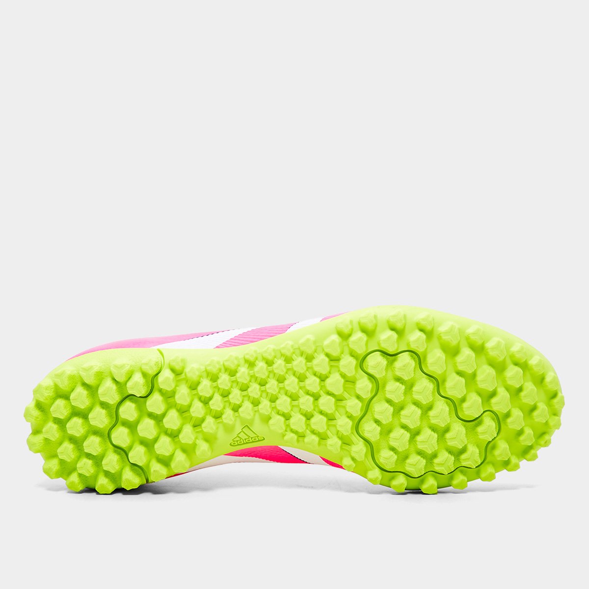 Miniatura Chuteira Society Adidas Predator Club Unissex Branco+Rosa - 37