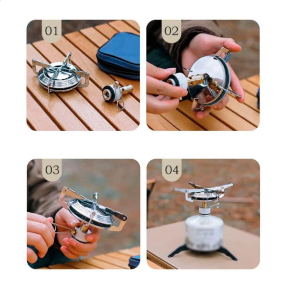 Miniatura Fogareiro Portátil Camping Compacto Com Controle De Chama Lorben