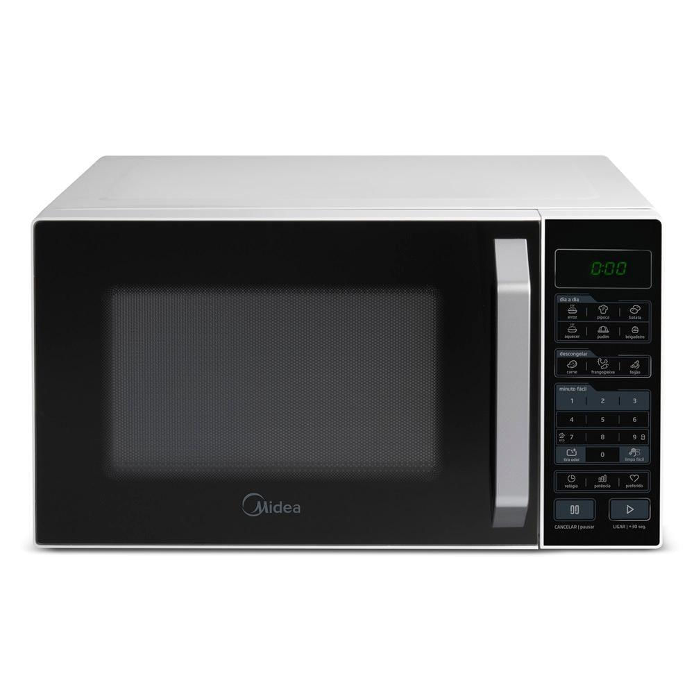 Forno Micro-ondas Midea 27L 800W Branco e Preto MXSA27P1 - 110V