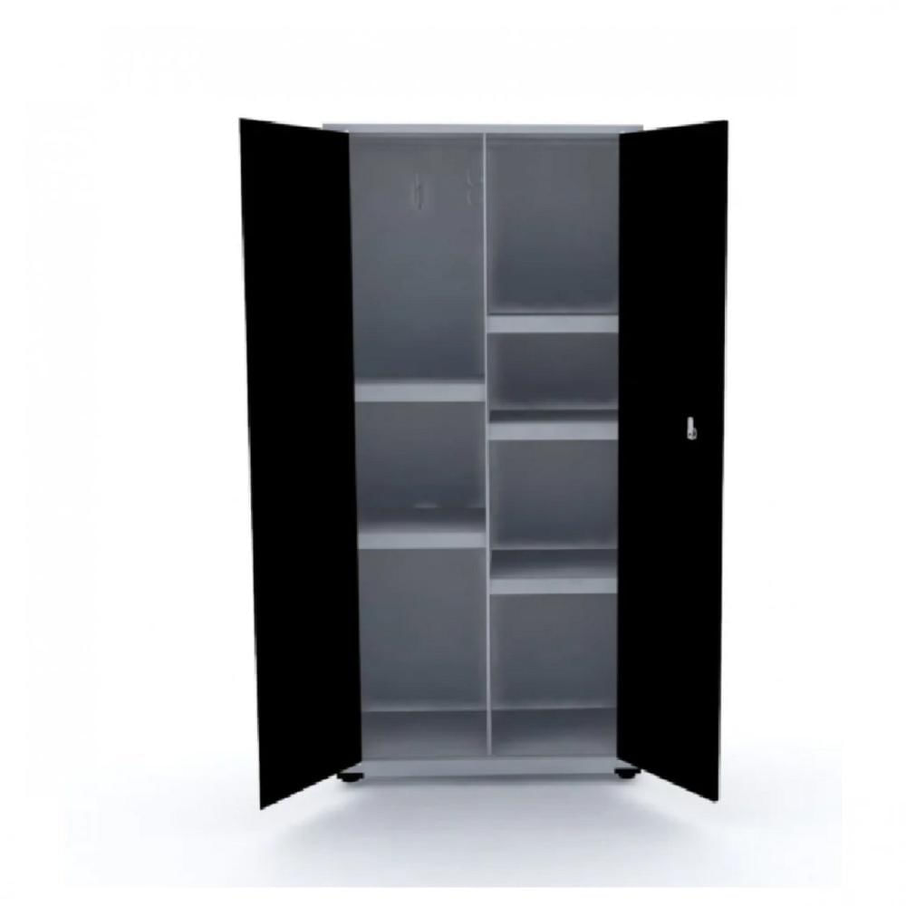 Miniatura Armário de Aço 2 Portas 5 Prateleiras AP408MU Pandin Móveis Preto