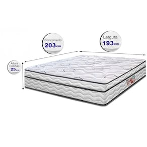Colchão King Cama InBox Moderne Ortopédico com Camada Especial de Espuma D45 25x193x203cm - Branco/Grafite