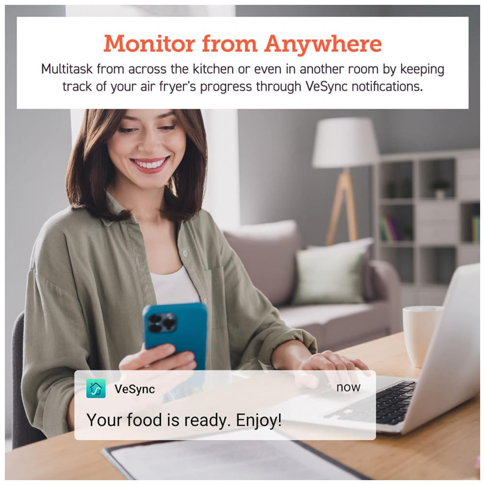 Miniatura AirFryer 11 em 1 com 5.5 Litros de Capacidade e Controle por APP e Painel Digital COSORI, 110V 1700W, Preto 110v