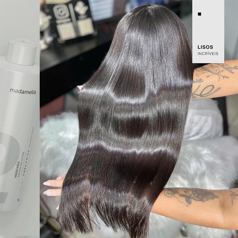 Miniatura Kit 4 Escovas Progressivas Madame Lis Ultimate + Shampoo Limpeza Profunda 1 Litro