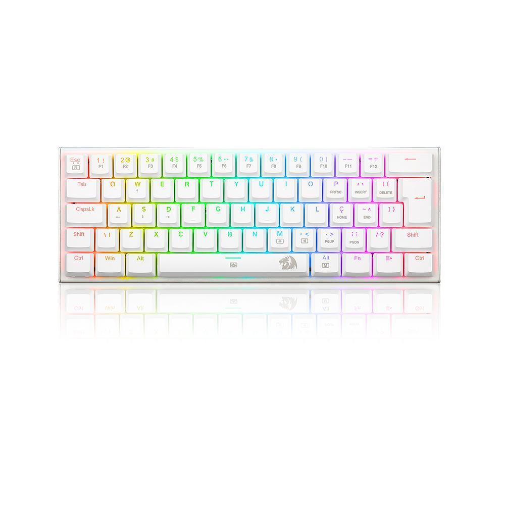 Miniatura Teclado Gamer Redragon Anivia Lunar White Rgb Switch Marrom