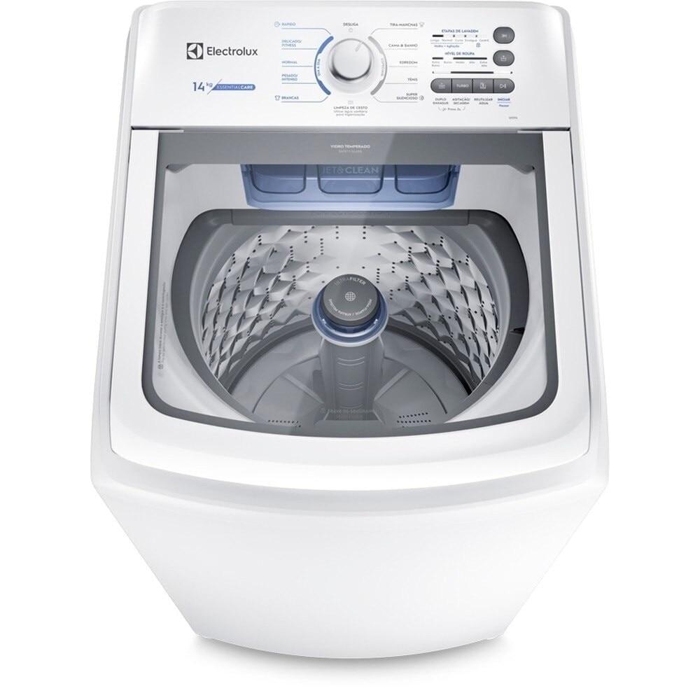Miniatura Máquina de Lavar Roupas Electrolux LED14 14 Kg Essential Care com Cesto Inox, Branco - 220 Volts