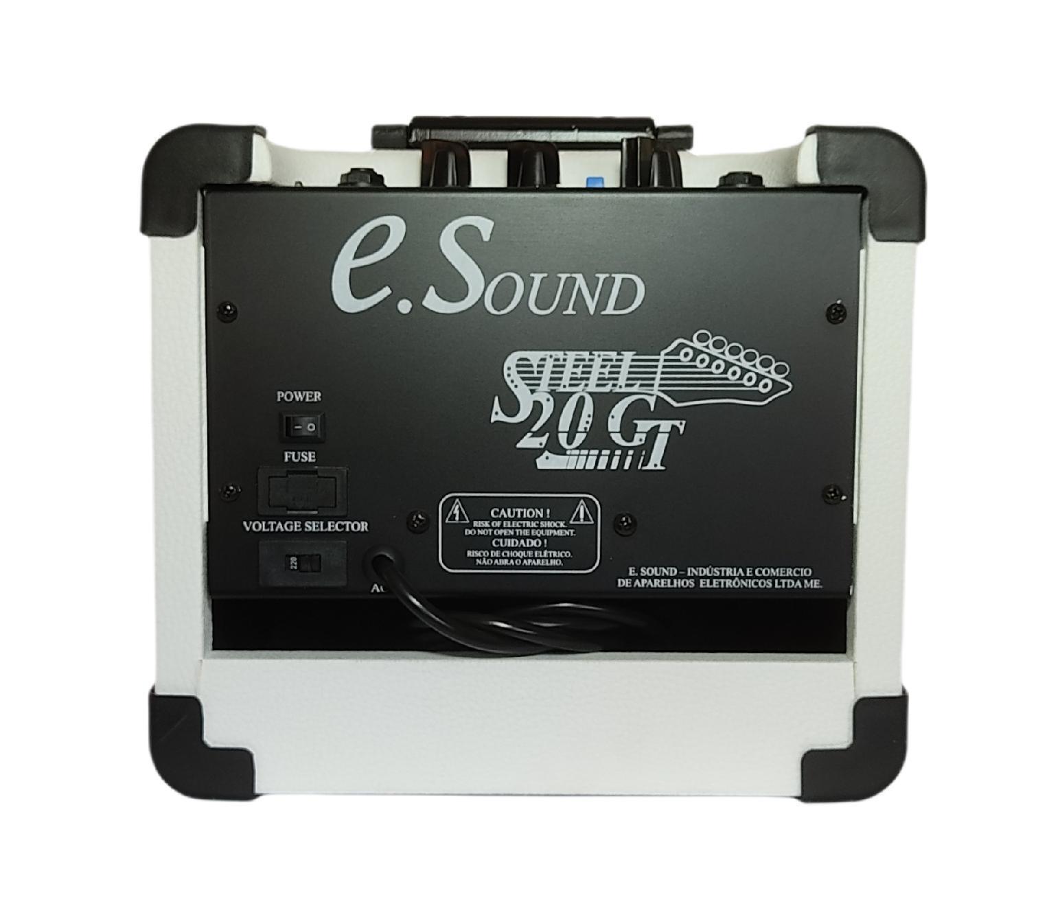 Miniatura Amplificador De Guitarra Cubo Steel 20Gt 6 Pol. 15W Branco