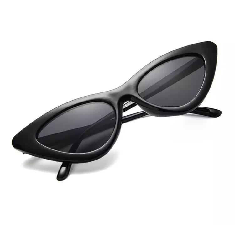 Miniatura Óculos De Sol Cat Eye Preto Gatinho Retro Vintage