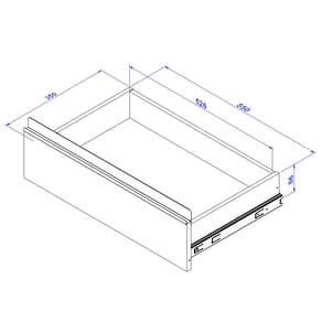 Bancada Bartira Gourmet com 1 Porta, 4 Gavetas e 1 Prateleira - 126cm de largura Branco e Thassos