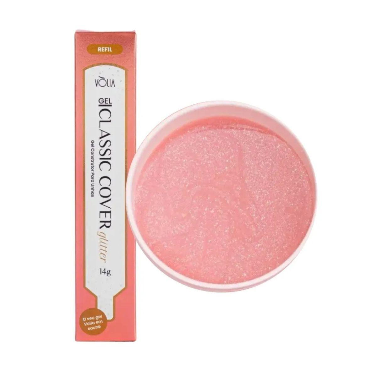 Miniatura Refil Gel Classic Cover Glitter Vólia 14G