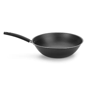 Miniatura Frigideira Wok Multiflon Essencial Oriental com Revestimento Antiaderente Ultra 7 Preto - 28 cm