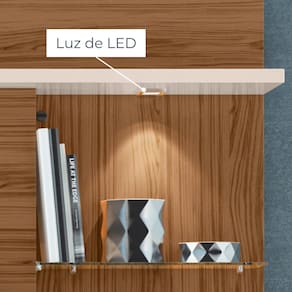 Estante Home 1,81 Madetec Alan para TV de até 55” Natural/Off White