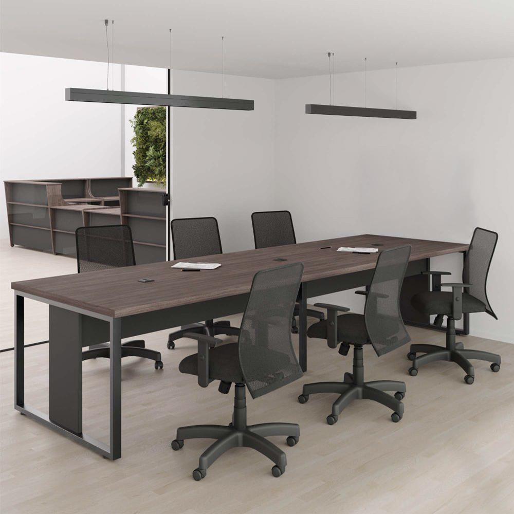 Miniatura Jogo Cadeiras E Mesa De Escritório Cairo Freijó Preto