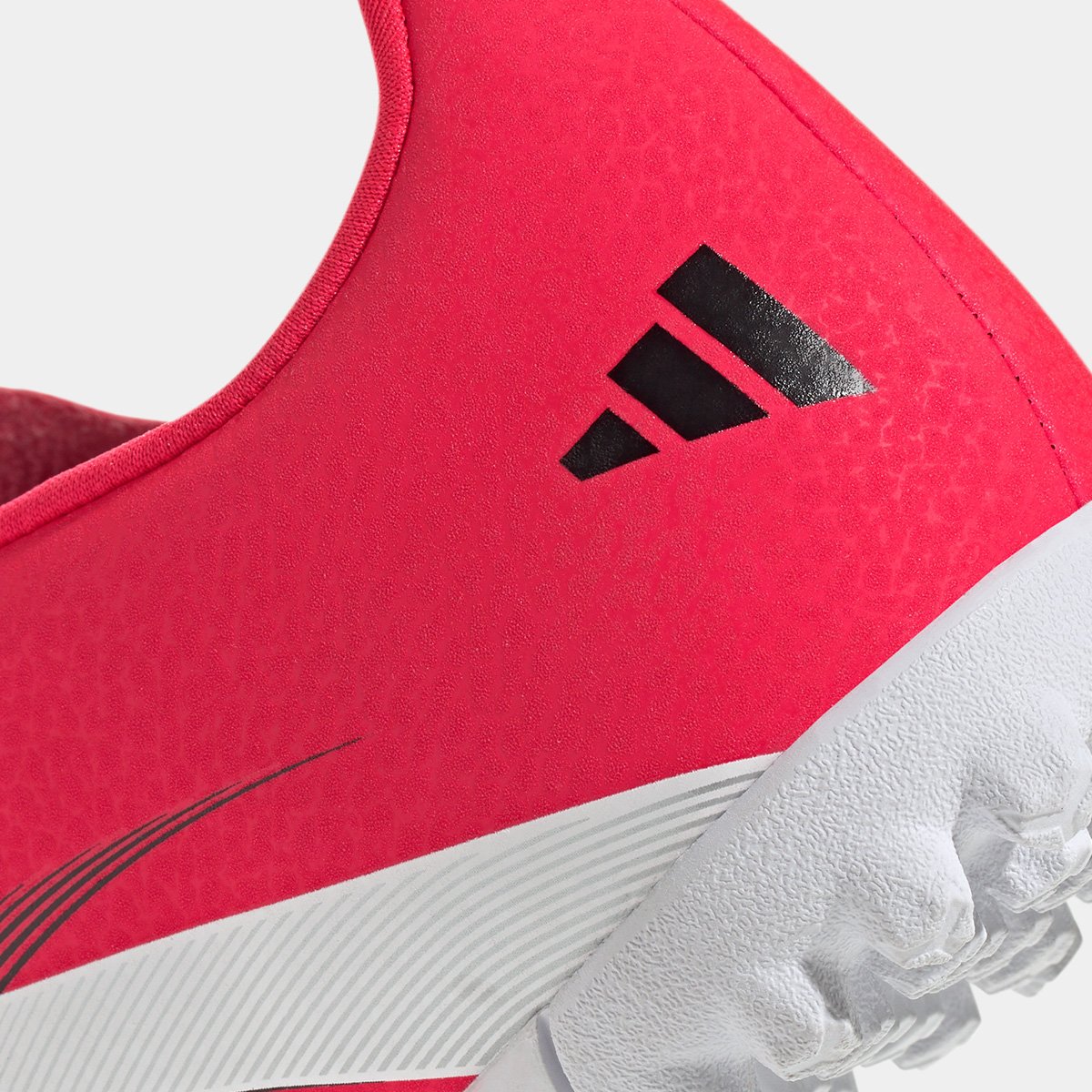 Chuteira Society Infantil Adidas Predator Club Vermelho+Branco - 26