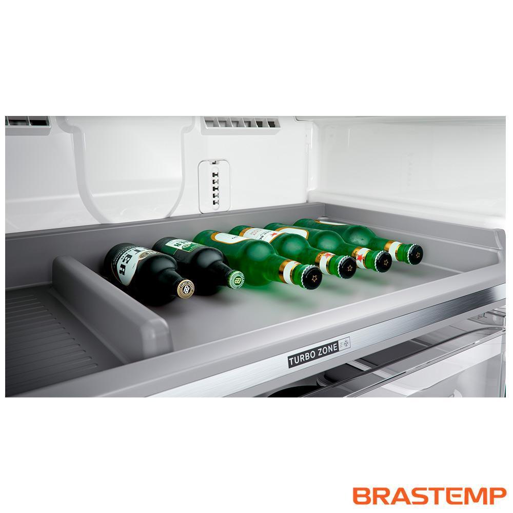 Refrigerador Brastemp Gourmand Frost Free French Door Água e Gelo na Porta 515 Litros Inox BRH86AR 220