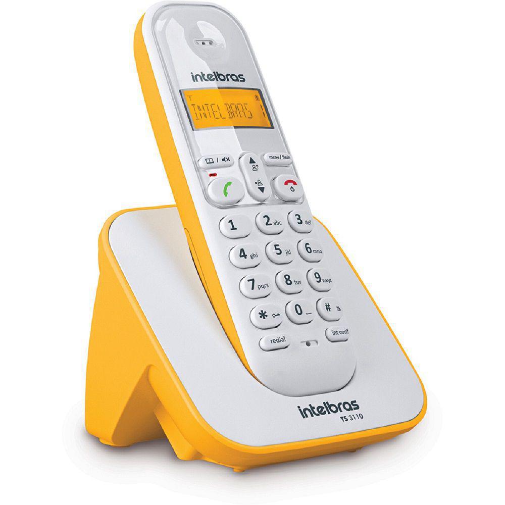 Miniatura Aparelho Telefone Fixo Semfio Digital Amarelo Intelbras Bina
