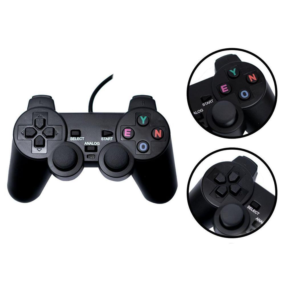 Miniatura Controle Joystick Para Playstation 2 Preto Analógico Ps2