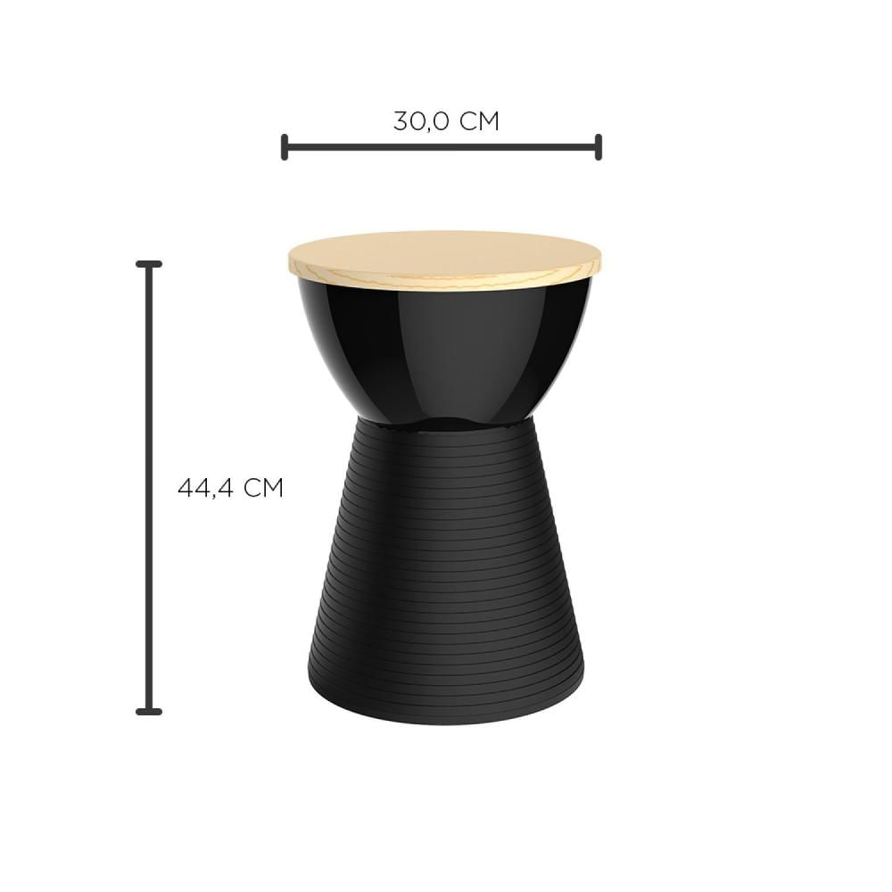 Miniatura Conjunto Mesa Tampo de Pinus e 3 Banquetas Fit