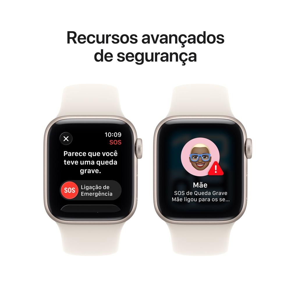 Apple Watch SE 3 GPS + Cellular - Caixa estelar de alumínio – 40 mm - Pulseira esportiva estelar – P/M