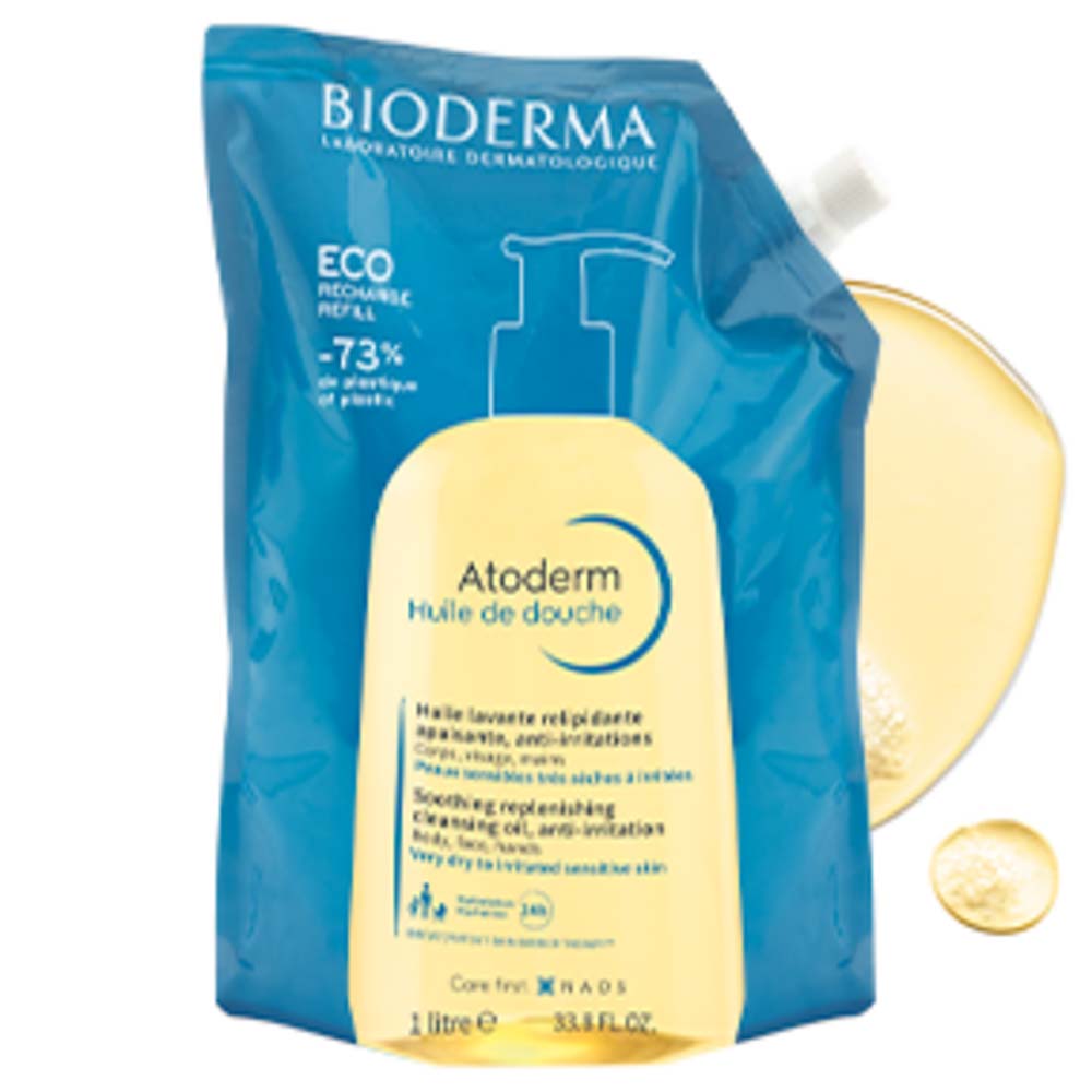 Miniatura Óleo de Banho Hidratante Bioderma Atoderm Refil Huile de Douche 1L