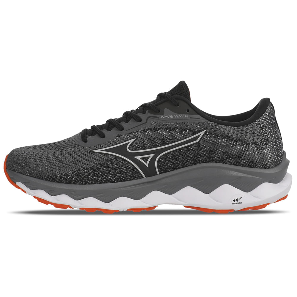 Miniatura Tênis de Corrida Masculino Mizuno Wave Way 4 Cinza - 39
