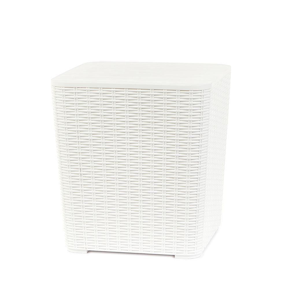 Miniatura Conjunto 2 Poltronas Rattan Ibiza + Mesa Capri Branca