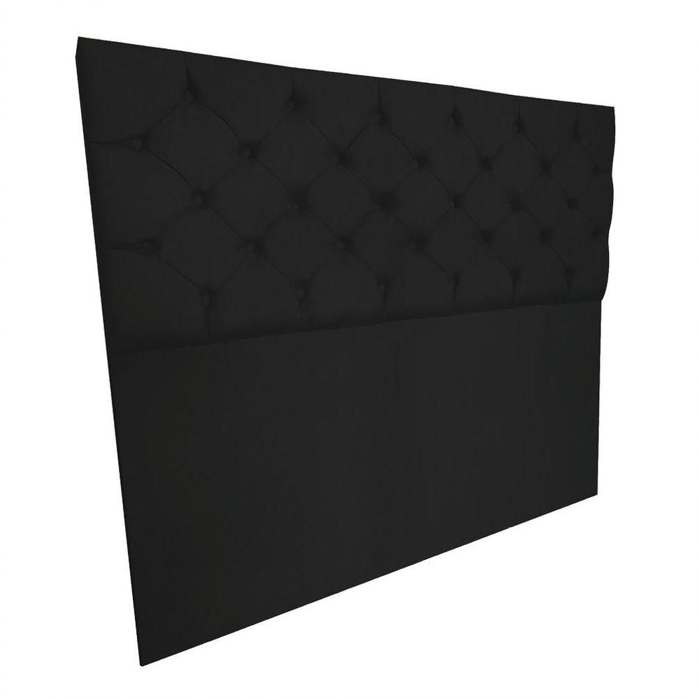 Miniatura Cabeceira Capitonê Solteiro 0,90m Jade Suede Cor Preto