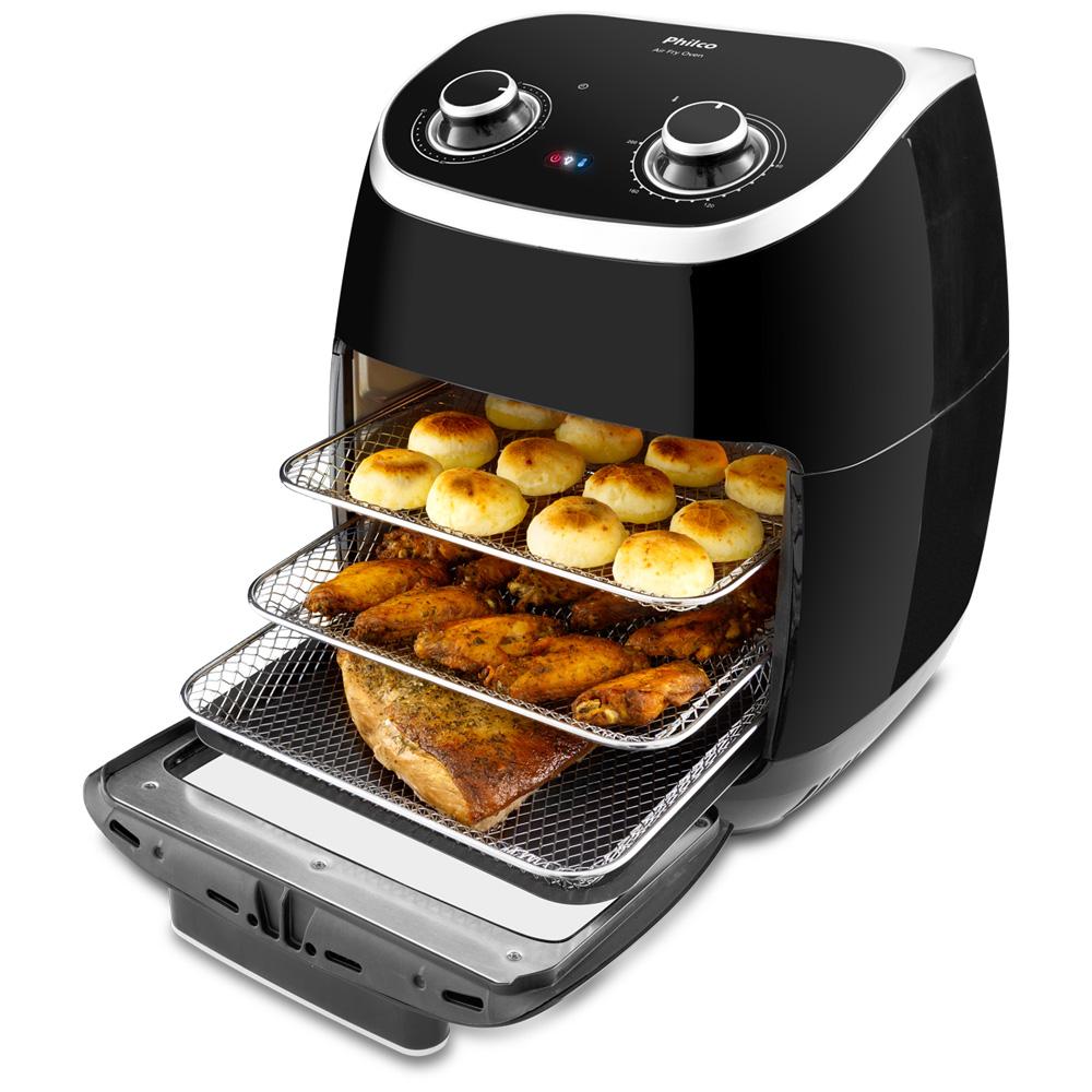 Miniatura Fritadeira Elétrica Air Fryer 11L Philco Oven PFR2000P Preta 220V