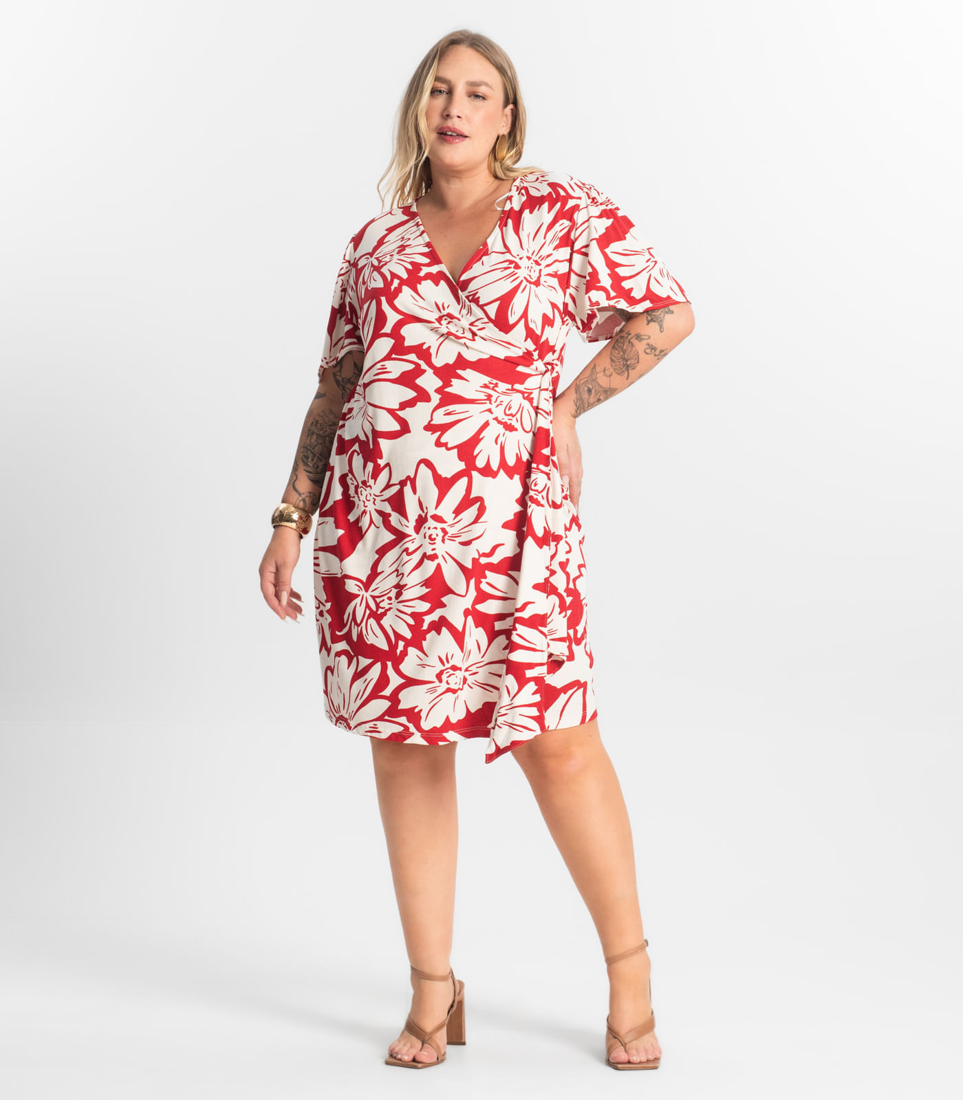 Vestido Curto Secret Glam Vermelho Plus G1