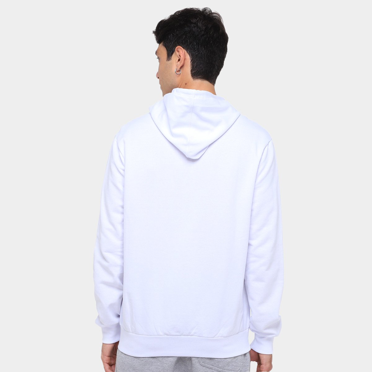 Miniatura Moletom Everlast Estampado C/ Capuz Masculino Branco - M