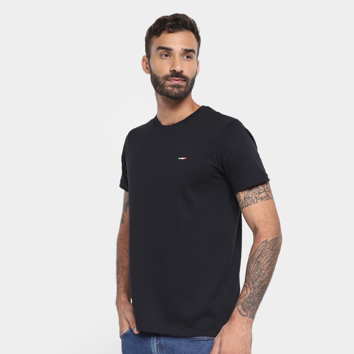 Miniatura Kit Camiseta Industrie Itália Masculina 3 Peças Preto+Bege - G