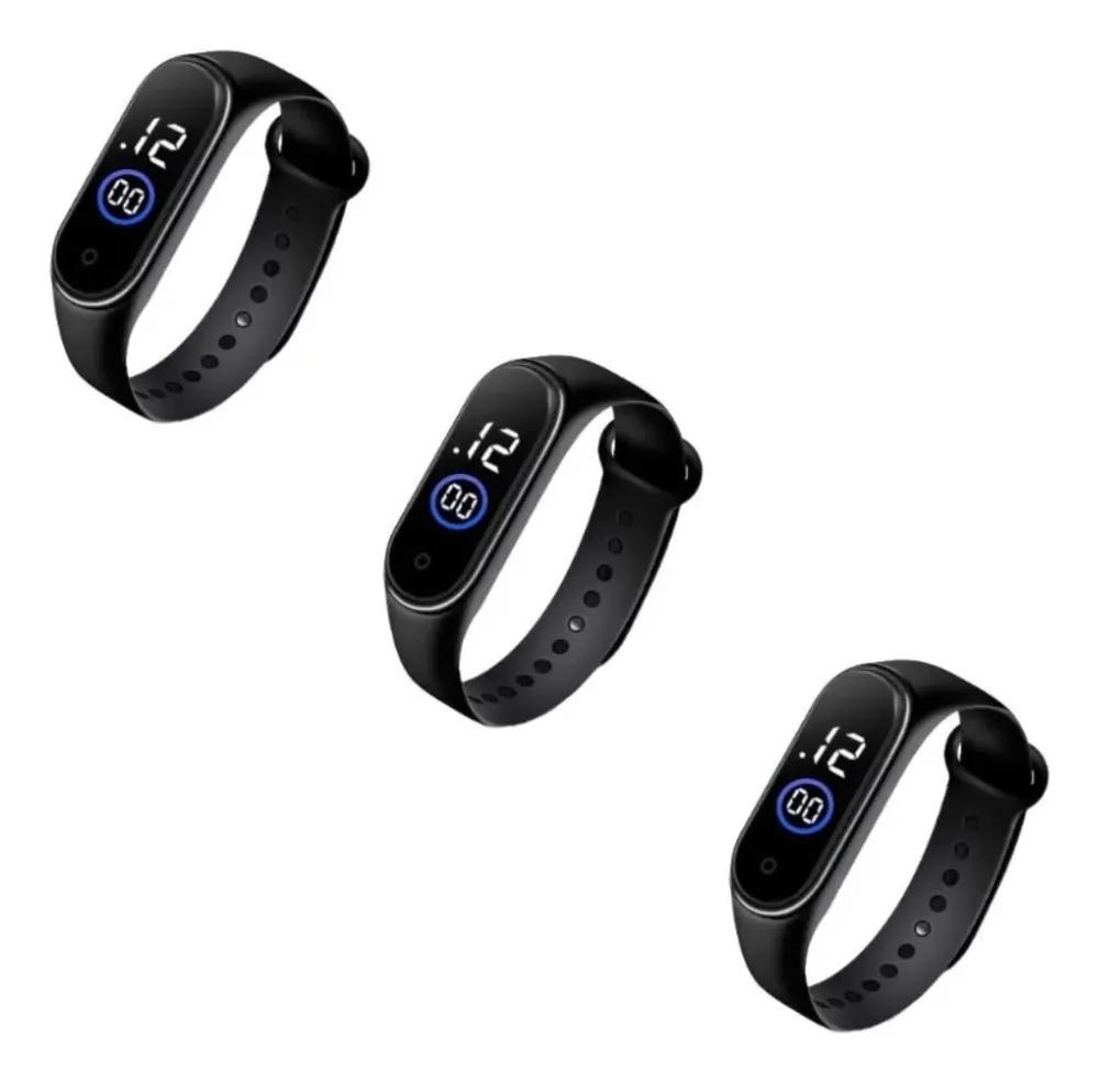 Miniatura 5X Kit 3 Relógio M4 Digital À Prova D'Água Lançamento