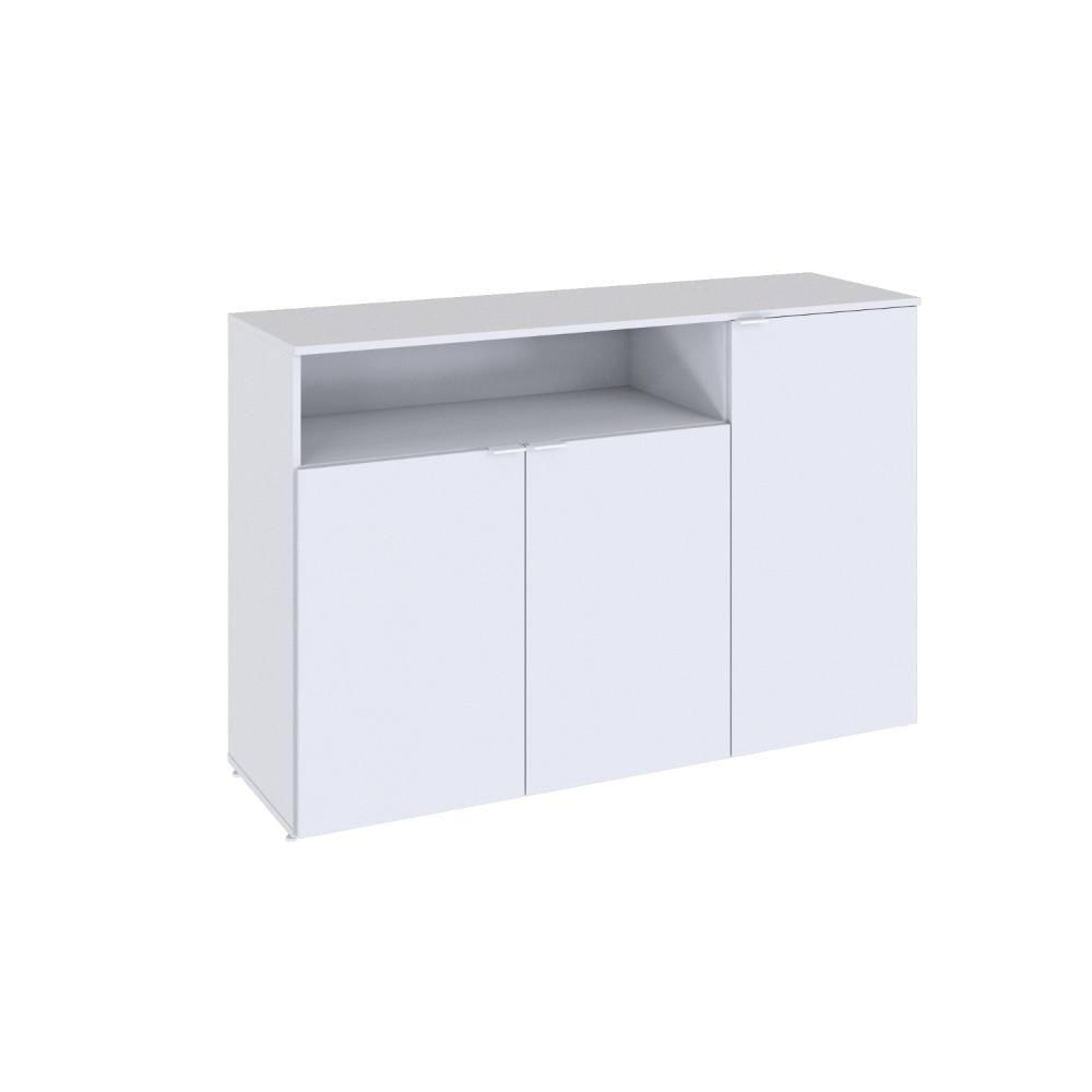 Miniatura Armário Aparador Com 03 Portas E Nicho 89,5x135x42cm Wlap135 Branco Chess