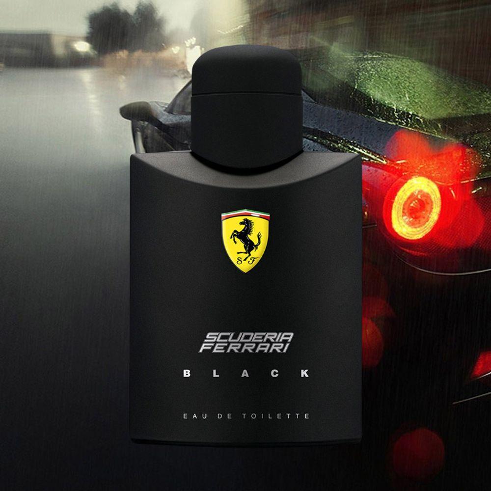 Miniatura Perfume Ferrari Black Scuderia Eau De Toilette - Perfume Masculino 125ml