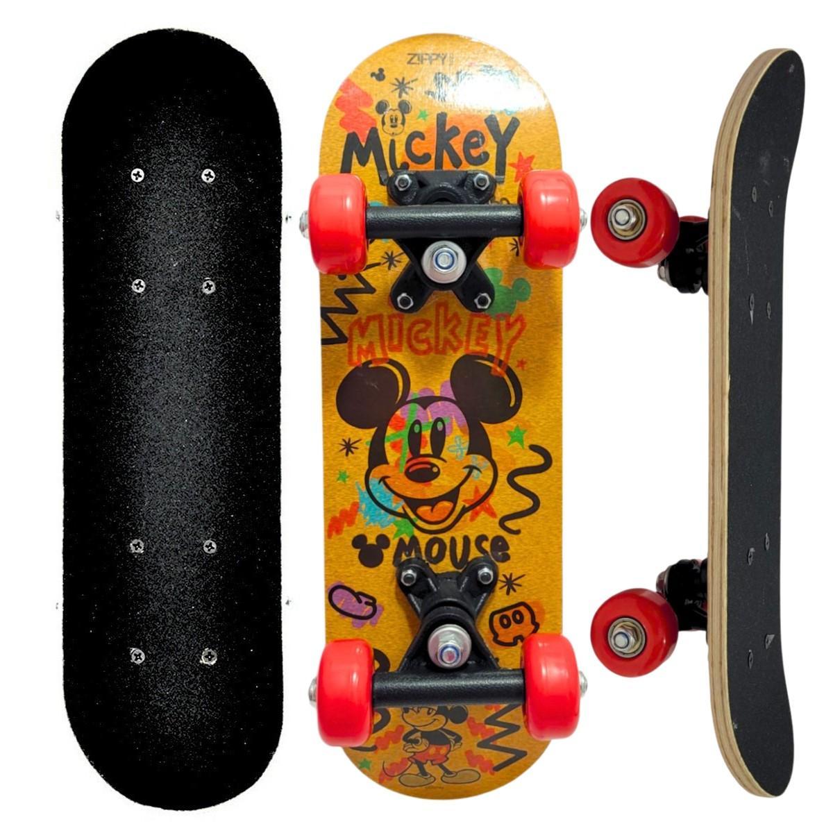Miniatura Mini Skate Infantil Estampado Disney Suporta Até 30 Kg