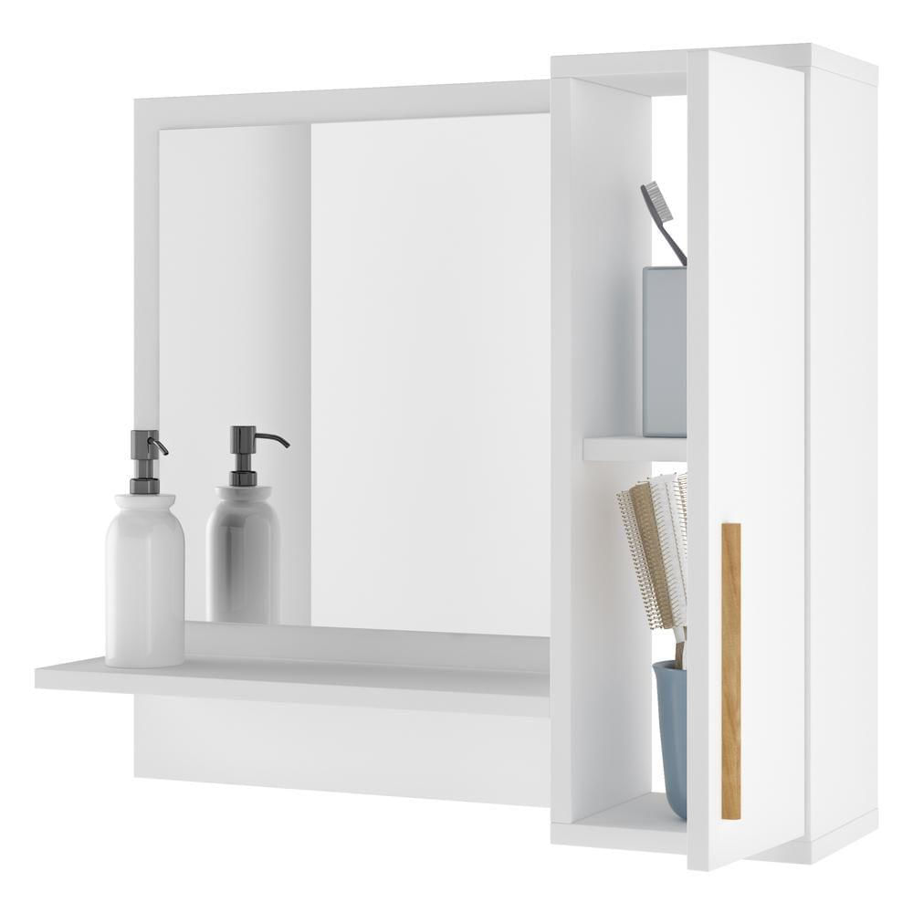 Miniatura Gabinete Banheiro Com Cuba E Espelheira 45cm Branco