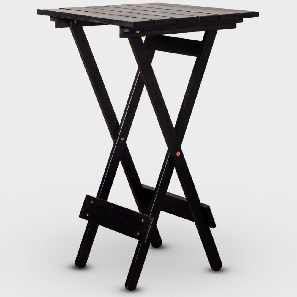 Miniatura Conjunto De Mesa Bistrô E 02 Cadeiras Cor Preta