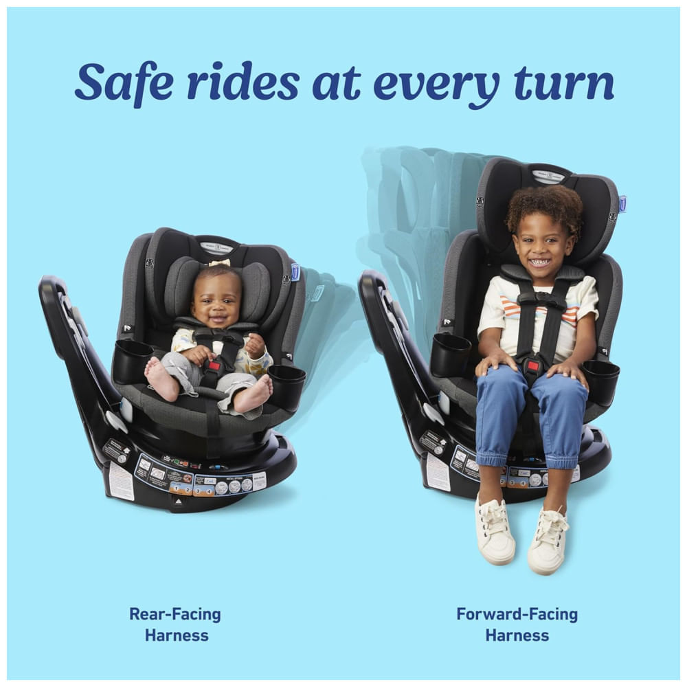 Miniatura Cadeirinha de Carro Conversível Graco EasyTurn 360 2 em 1, Giratória 360 Graus, Design Slim - Solae
