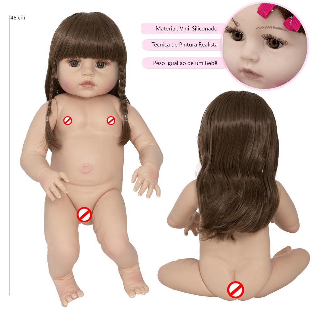 Bebê Tipo Reborn Realista Linda 20 Itens Bolsa Maternidade
