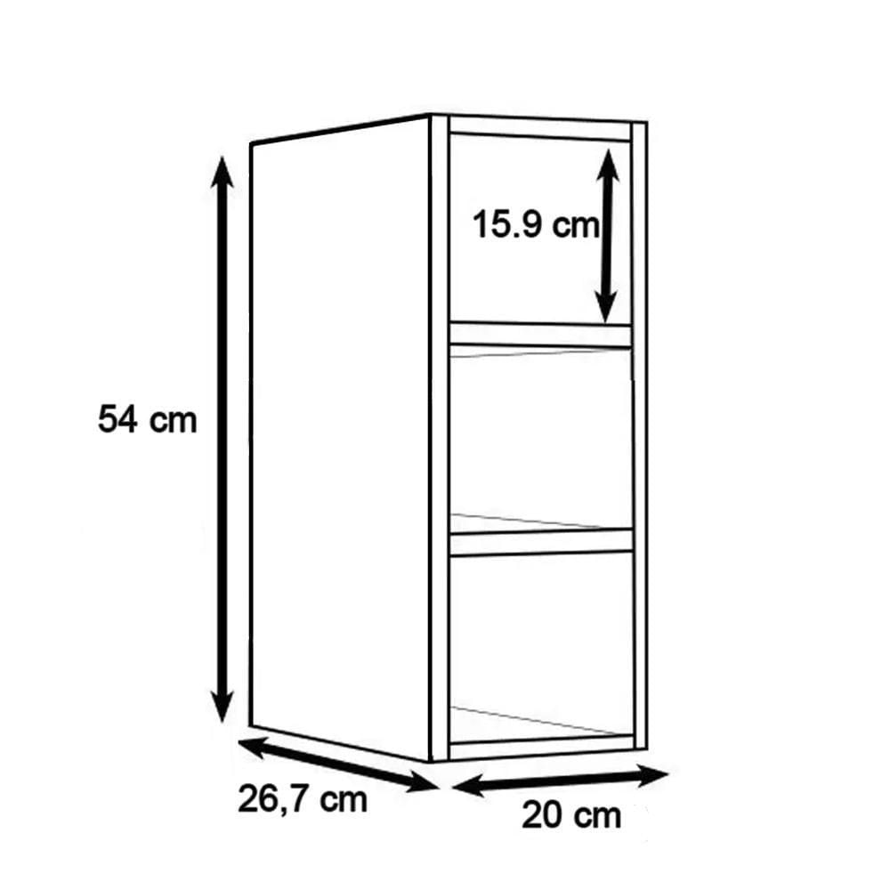 Miniatura Nicho Aéreo Adega Vertical 20cm Riad Preto - Lumil