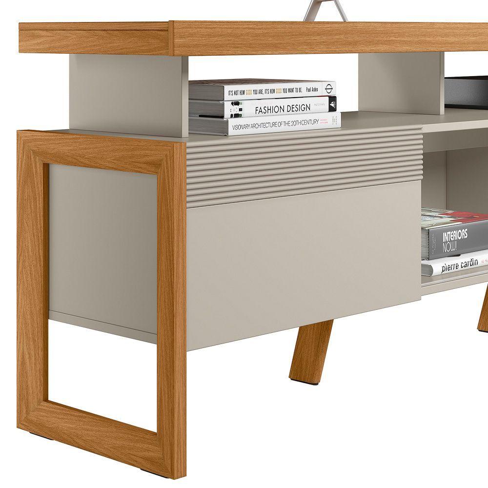 Rack Para Salar Estar Tv 70 Pol 180cm Estocolmo L01 Nature Off White Clique Chique