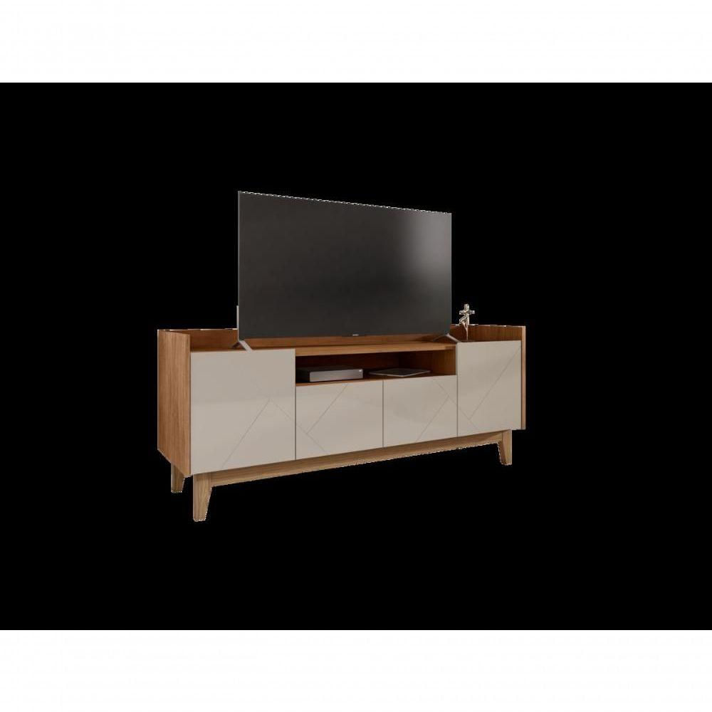 Miniatura Rack Ruby 4 Portas Com Nicho Central Off White/noce