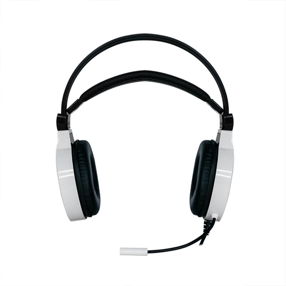 Miniatura Headset Gamer Fone Microfone P2 Led Usb Pc/Ps4 - Branco
