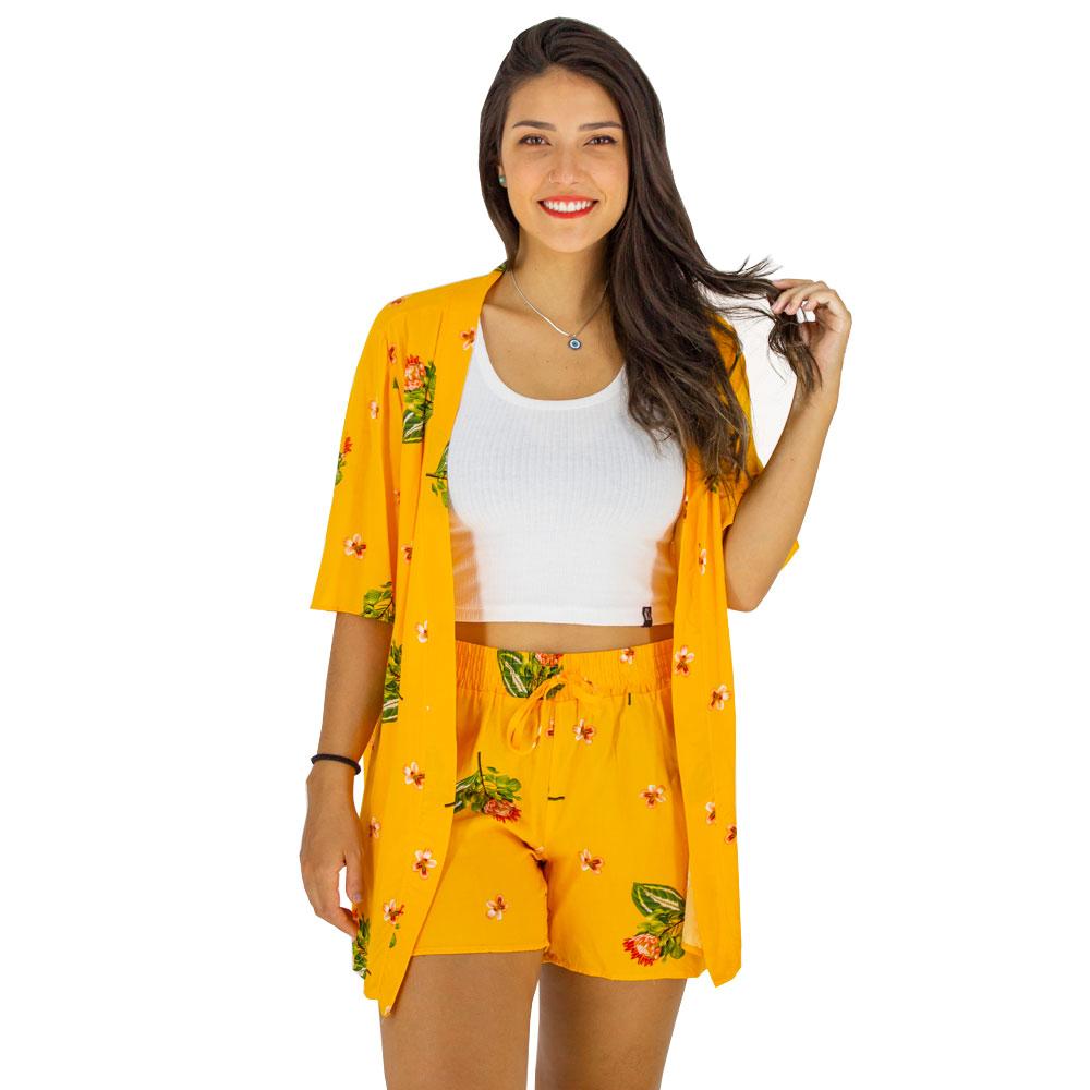Miniatura Kimono Verão Mc'Jo Collection Amarelo - GG