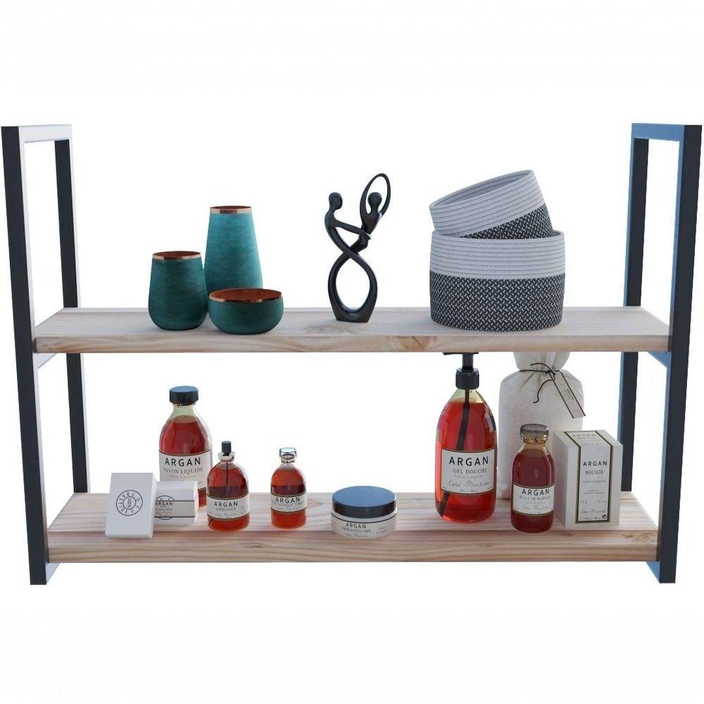 Miniatura Organizador De Teto Moderna 100x20cm Em Ferro Para Cozinha