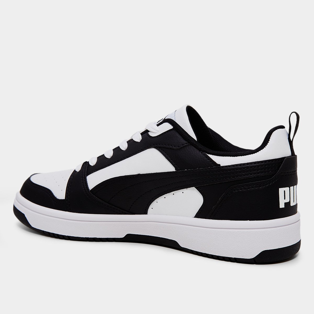 Miniatura Tênis Puma Rebound V6 Low Branco+Preto - 38