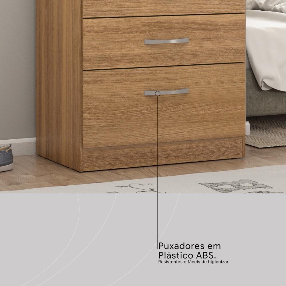 Miniatura Kit Guarda Roupa Solteiro 4 Portas Astro Cômoda Astral Amêndola Touch Off White