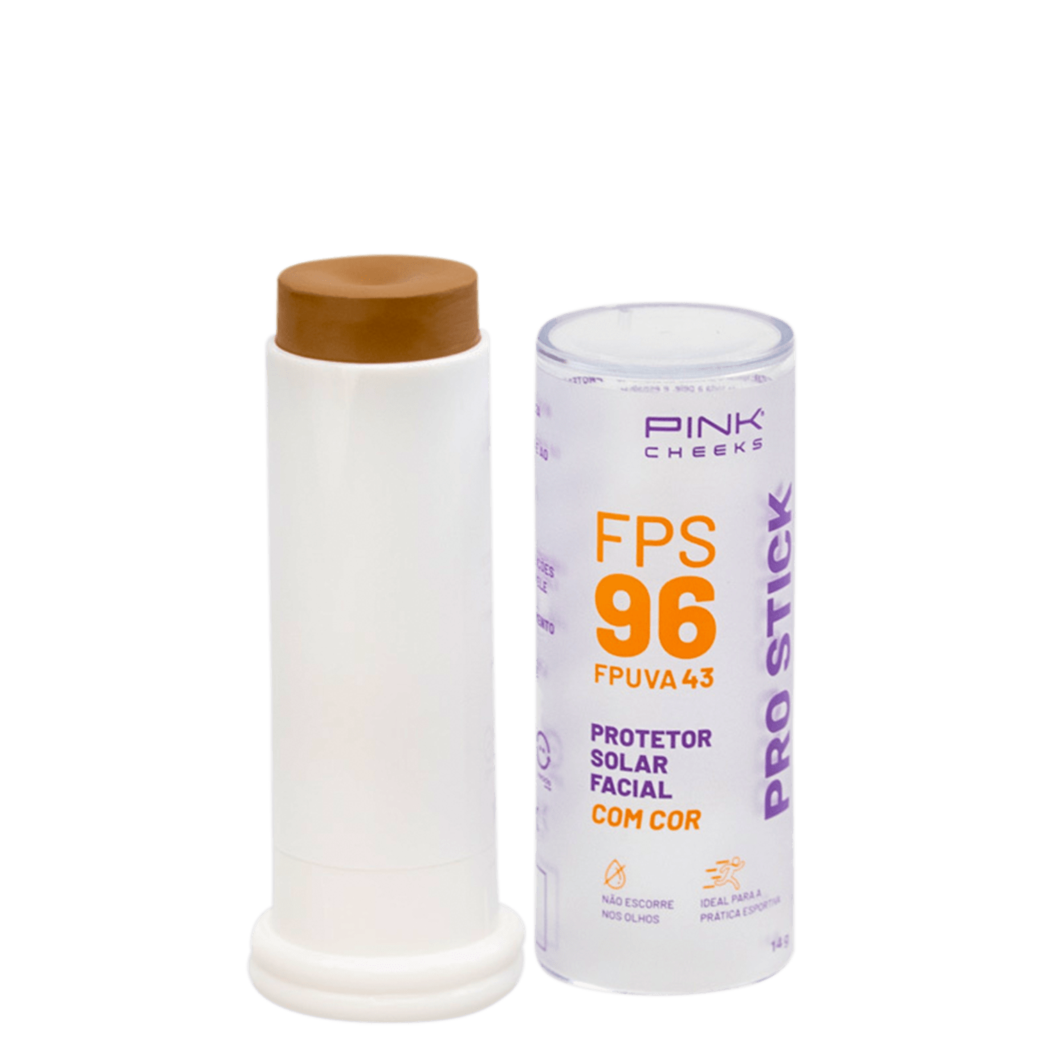 Miniatura Pink Cheeks Pro Stick FPS96 Pro40 - Protetor Solar em Bastão com Cor 14g
