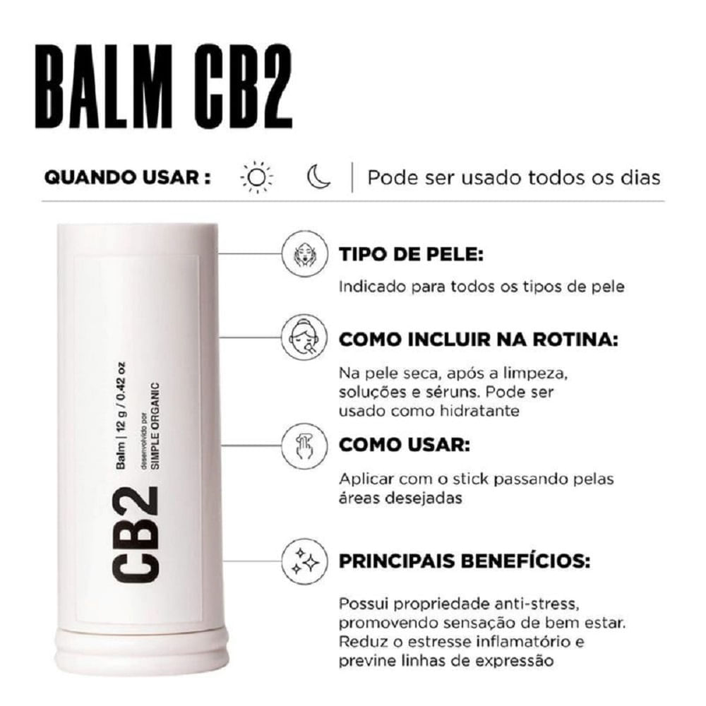 Miniatura Balm Facial Simple Organic CB2 12g