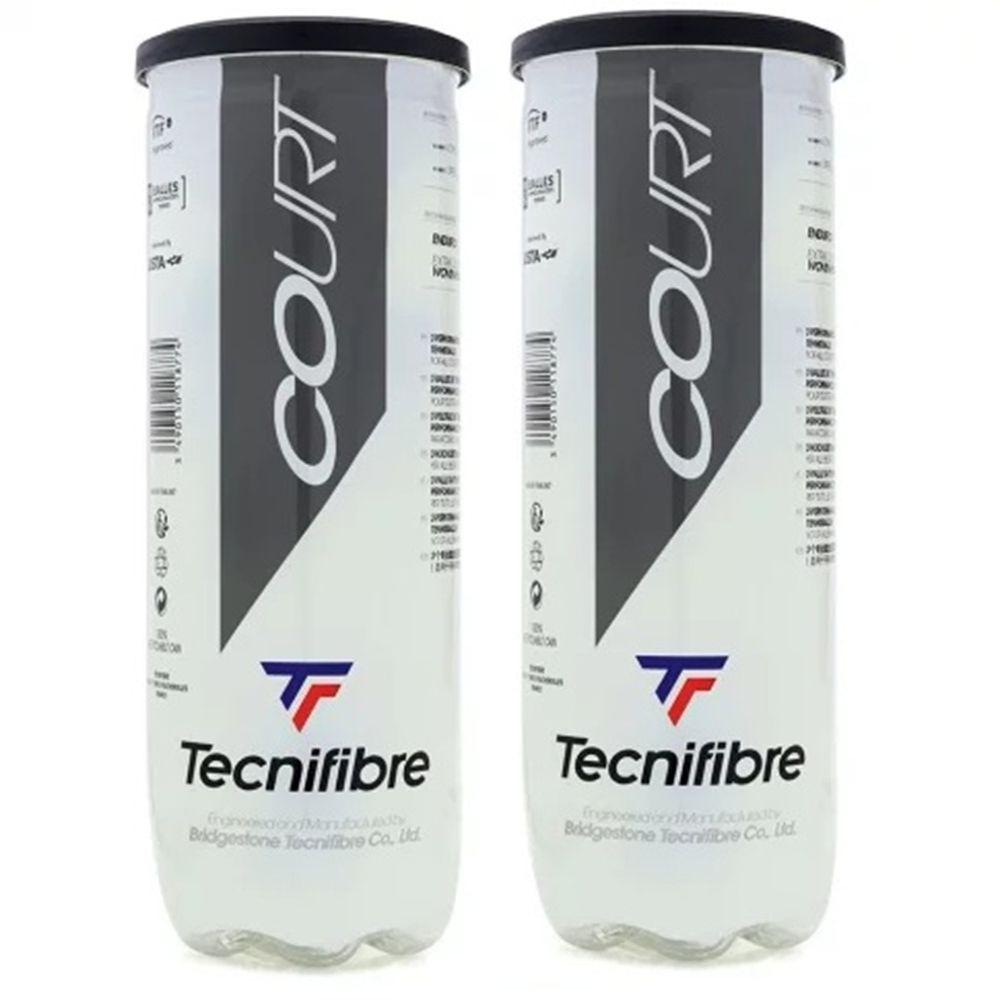 Miniatura Kit Bola Tenis C 6 Unidades Tecnifibre Court Performance