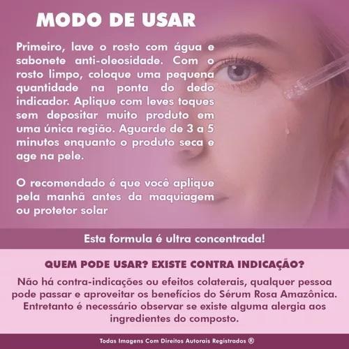 Sérum Rosa Amazônica Rosa Mosqueta Serum 100% - 3 Unidades